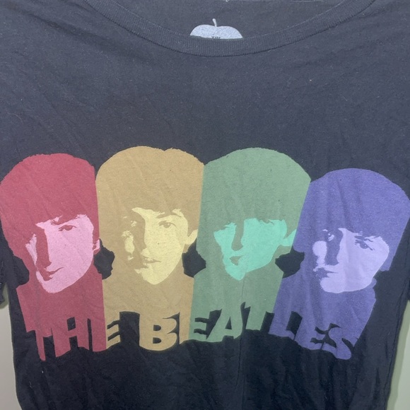 Beatles colorful black tshirt- George, Paul, George, & Ringo! - Picture 2 of 3